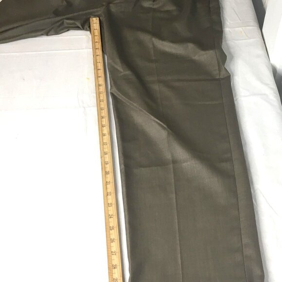 Perry Ellis America Dress Pants Mens 40x32 Brown Pleated Cuffed Front Slacks - Picture 9 of 16